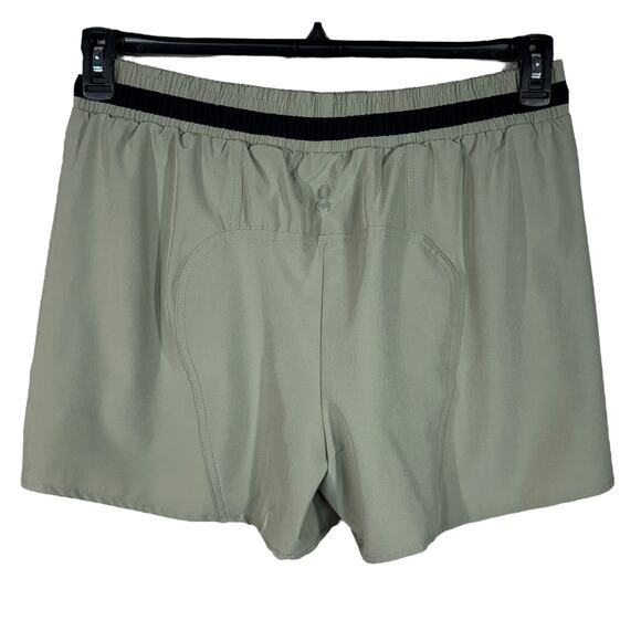 Spyder Large Active Shorts Pull-On Quick Dry Pockets Stretch Lightweight Green - Picture 3 of 11